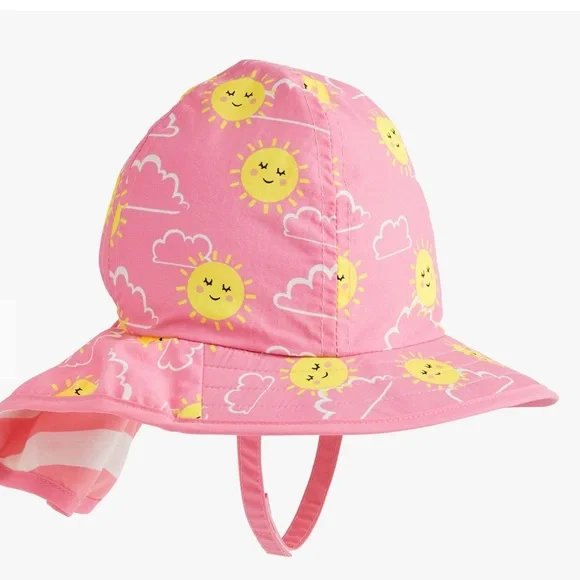 Like New✨Pottery Barn Sunshine Diaper Cover Up 6-12M and Reversible Hat 3-12M - Picture 3 of 7